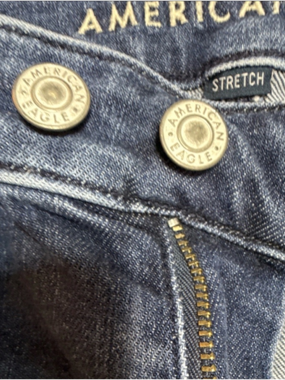 American Eagle Outfitters 6 Short Super High-Rise Dark Blue Jeans - Picture 7 of 9